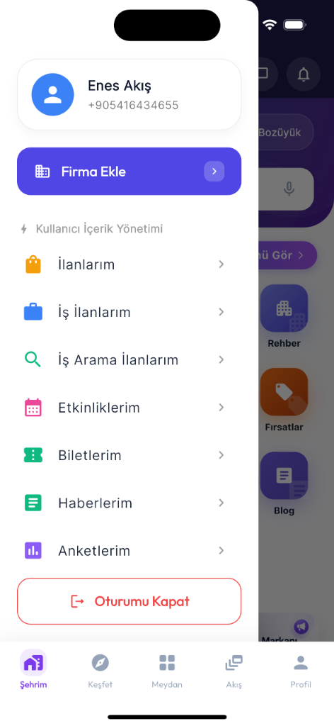 Profil Ekranı - Onbir Uygulaması